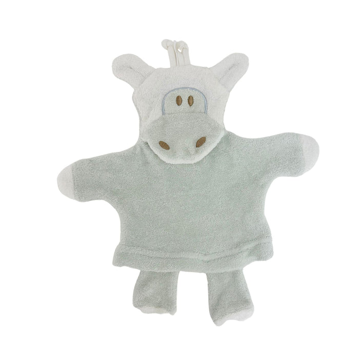 Organic Cotton Deluxe Hooded Towel + Washcloth Set, Giraffe