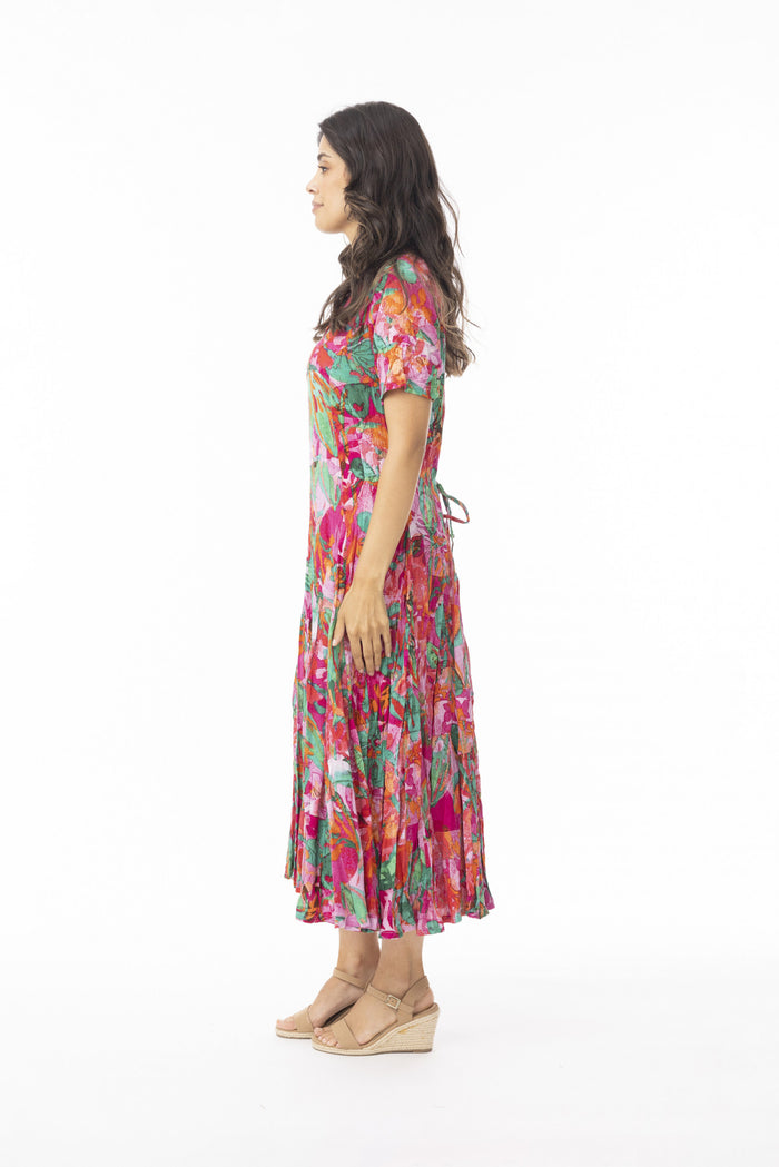 Orientique Flattering Godet Dress