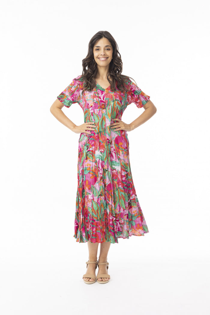 Orientique Flattering Godet Dress