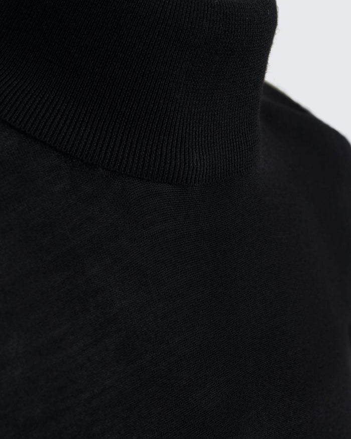 Osborne Merino Wool Silk Cashmere Roll Neck Knit