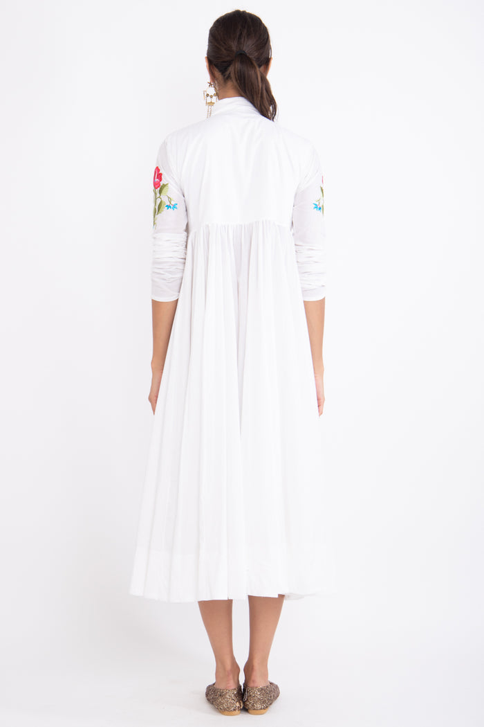 Ouns Cotton White Dress