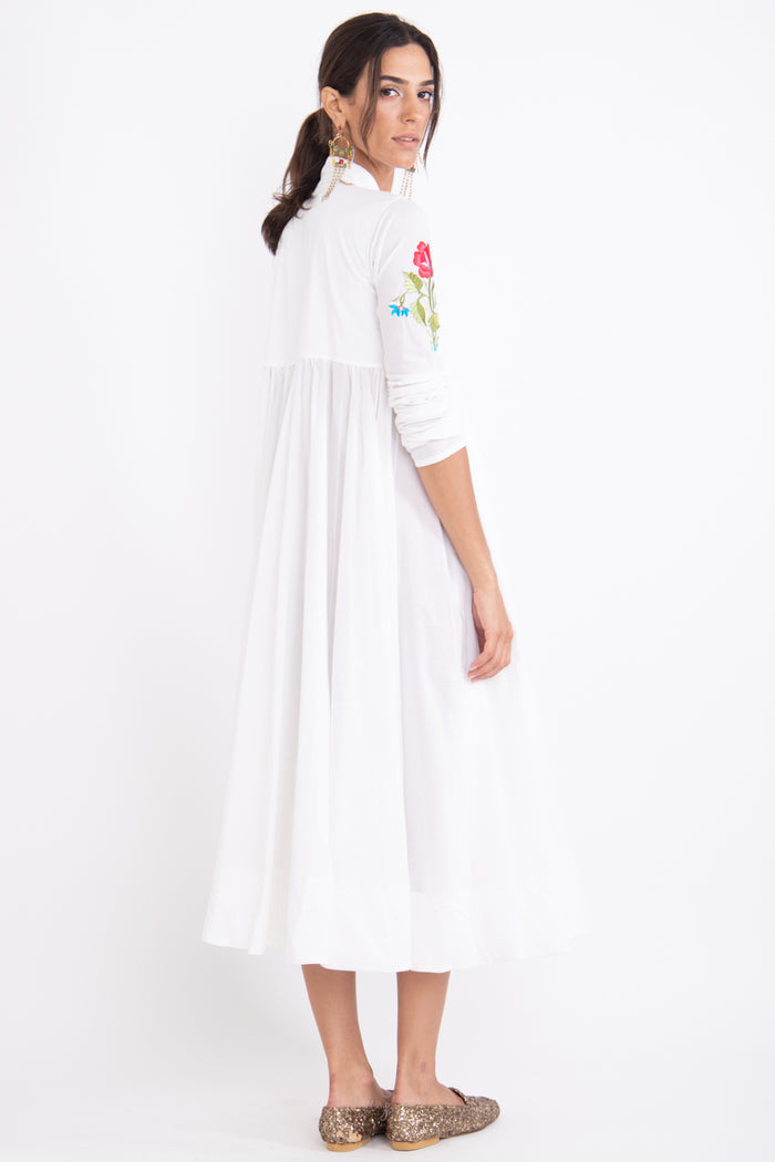 Ouns Cotton White Dress