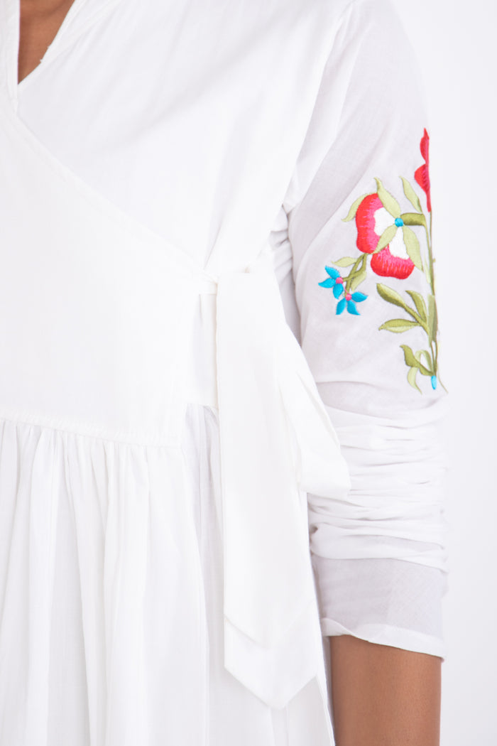 Ouns Cotton White Dress