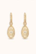 Oval Southwestern Hoops - Yellow Gold