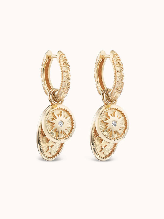 Oval Southwestern Hoops - Yellow Gold