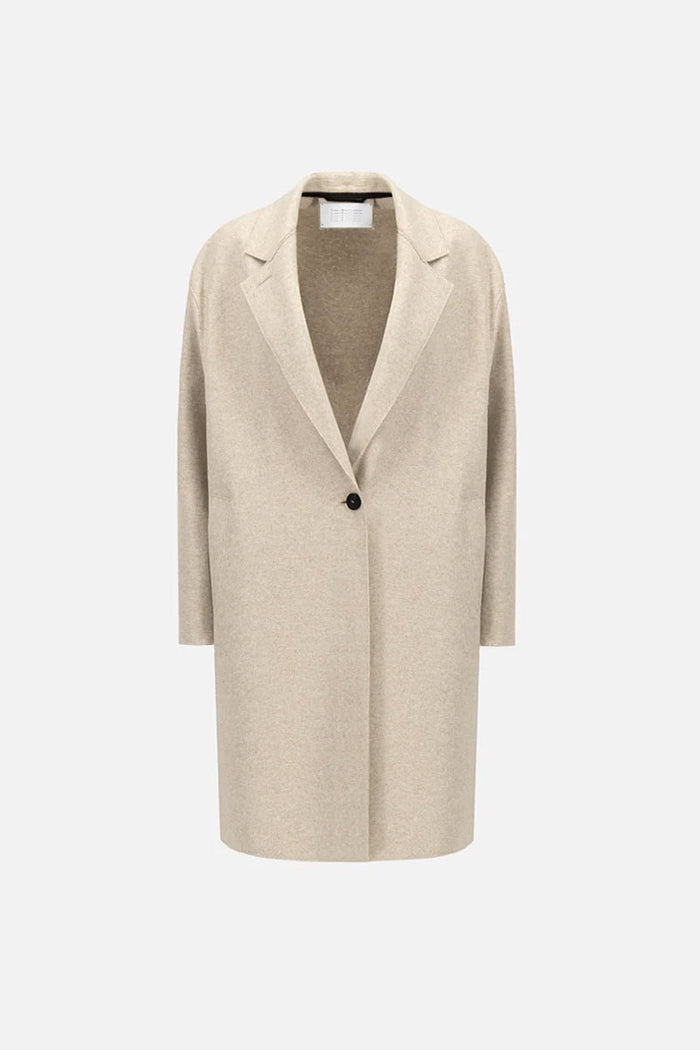 Oversized Coat Flannel Cashmere w/ Loro Piana Fabric - Almond