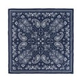 Paisley Silk Bandana Scarf - Midnight Blue
