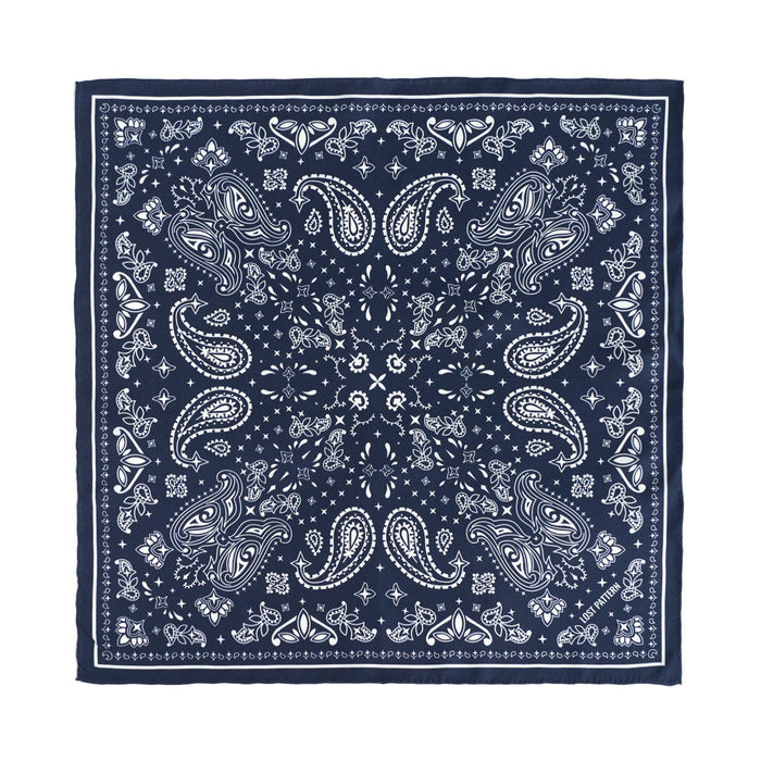 Paisley Silk Bandana Scarf - Midnight Blue