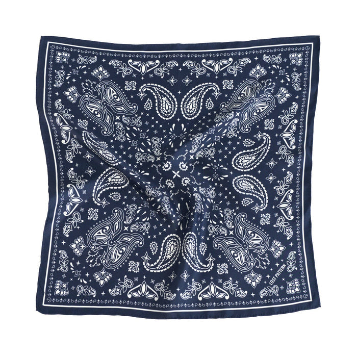 Paisley Silk Bandana Scarf - Midnight Blue
