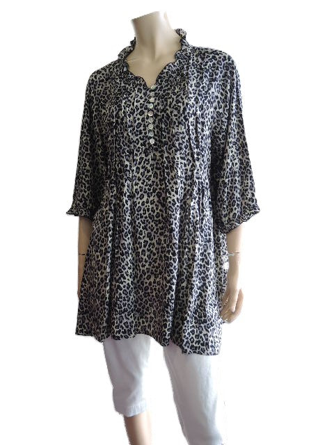 Party Girl Crinkle Rayon Pintuck Blouse