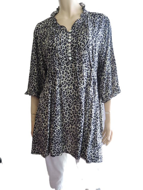 Party Girl Crinkle Rayon Pintuck Blouse