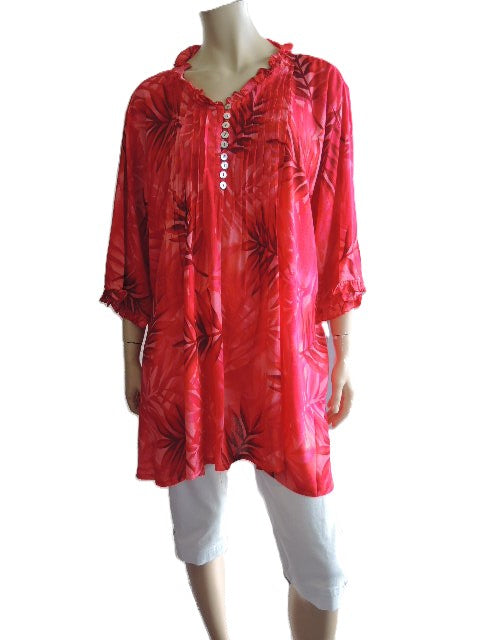 Party Girl Crinkle Rayon Pintuck Top