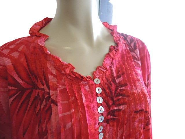Party Girl Crinkle Rayon Pintuck Top