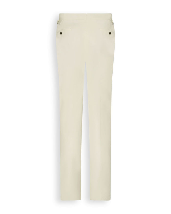 Pearce Cotton Linen Herringbone Suit Trouser White