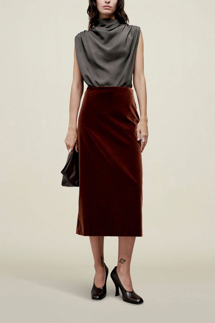 Penny Draped Top - Chrome