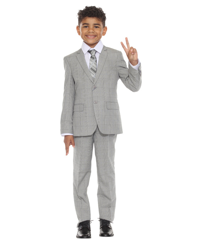 Perry Ellis Boy's 5pc Glenplaid Suit