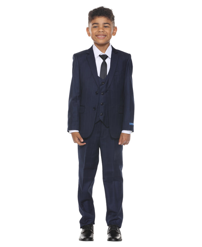 Perry Ellis Boy's 5pc Windowpane Suit