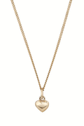 Petite Puffed Heart Charm - 14k Yellow Gold