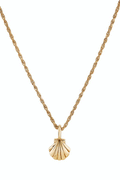 Petite Scallop Shell Charm - 14k Yellow Gold