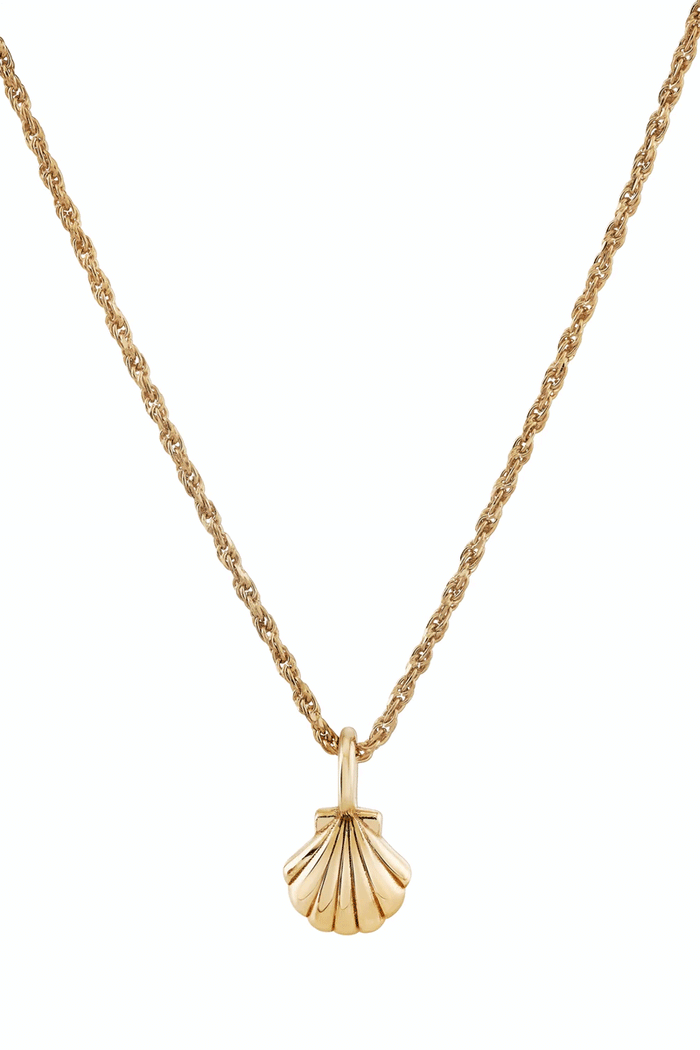 Petite Scallop Shell Charm - 14k Yellow Gold