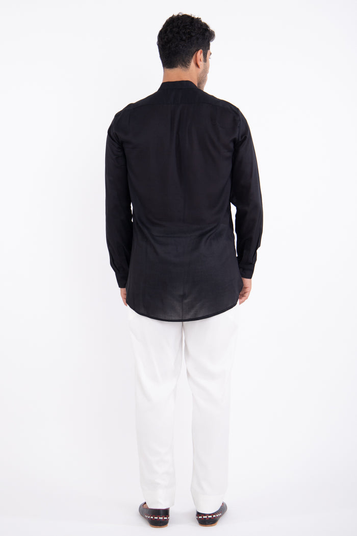 Philippe Cotton Black Shirt