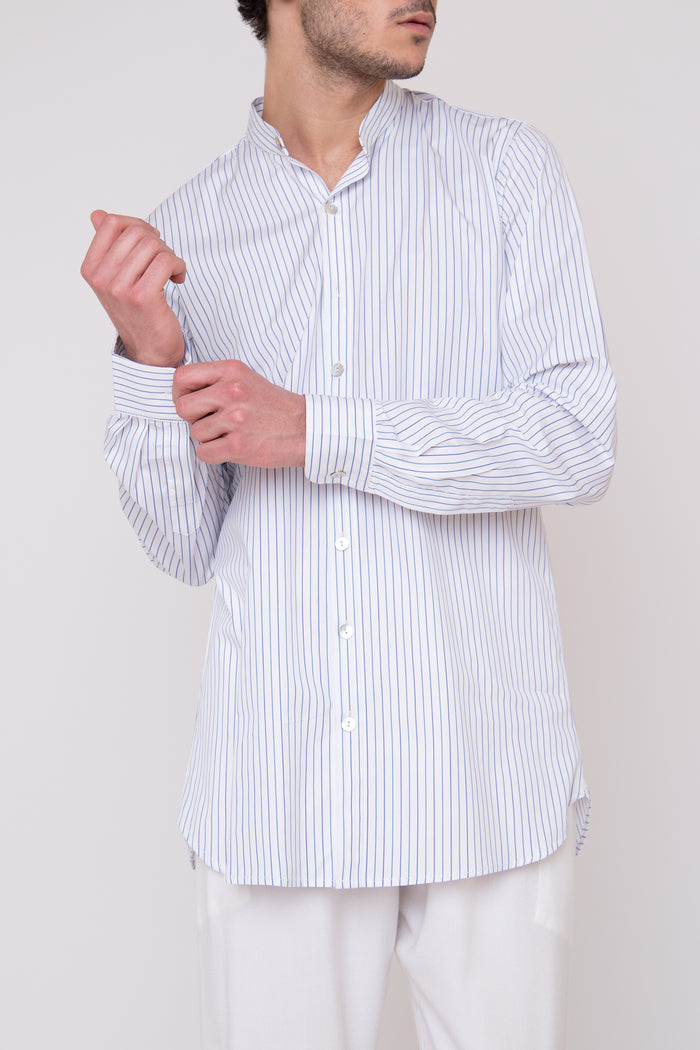 Philippe Cotton Light Blue Lines Shirt