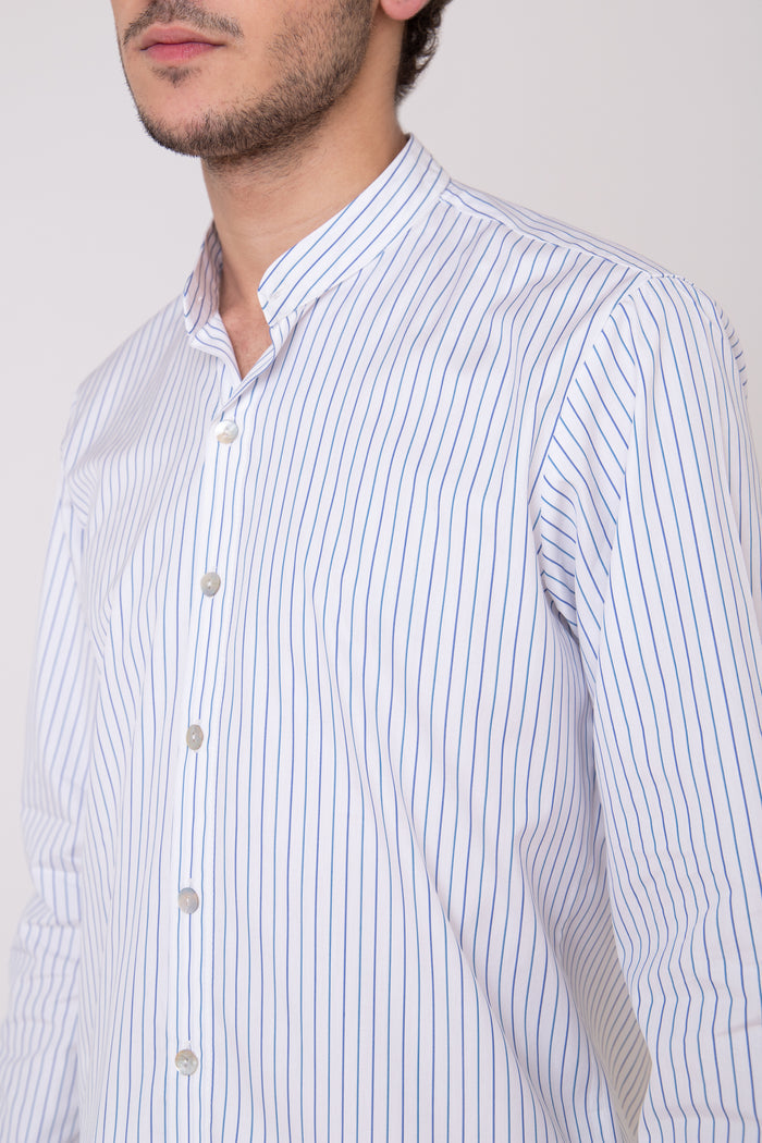 Philippe Cotton Light Blue Lines Shirt