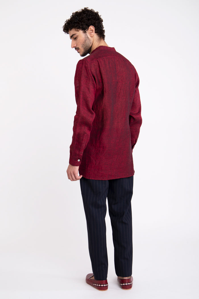 Philippe Linen Burgundy Shirt