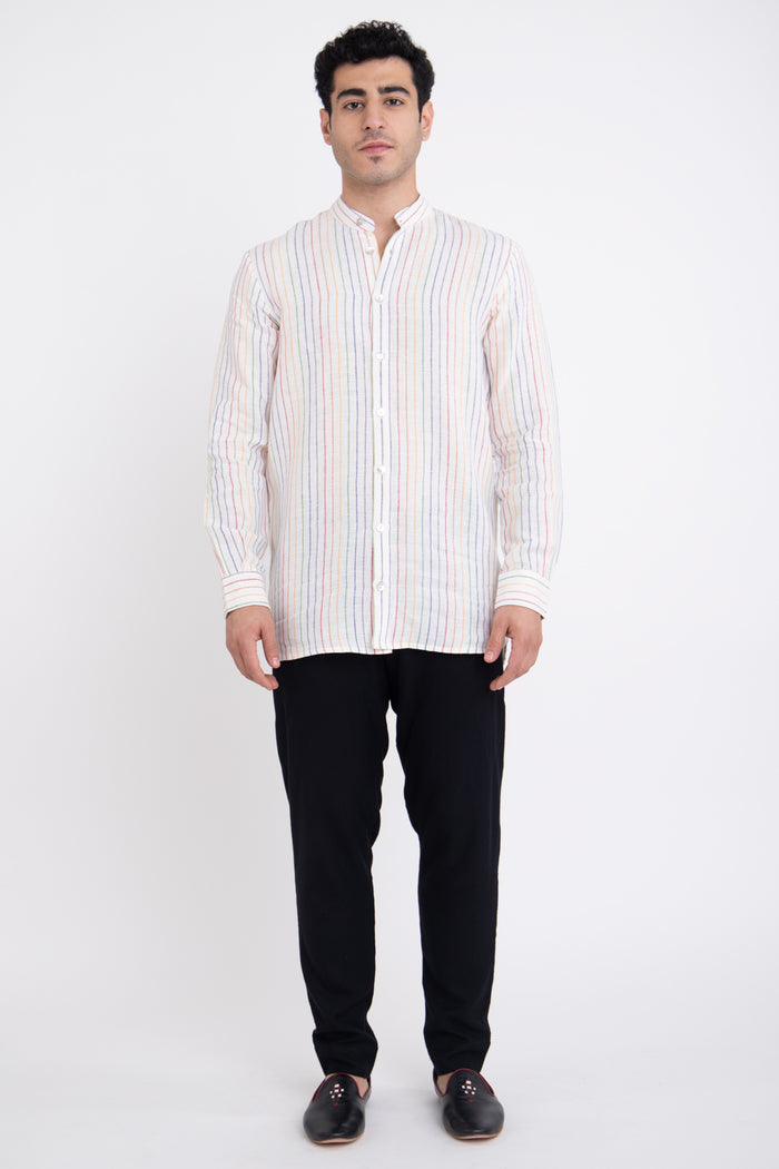Philippe Linen Rainbow Shirt