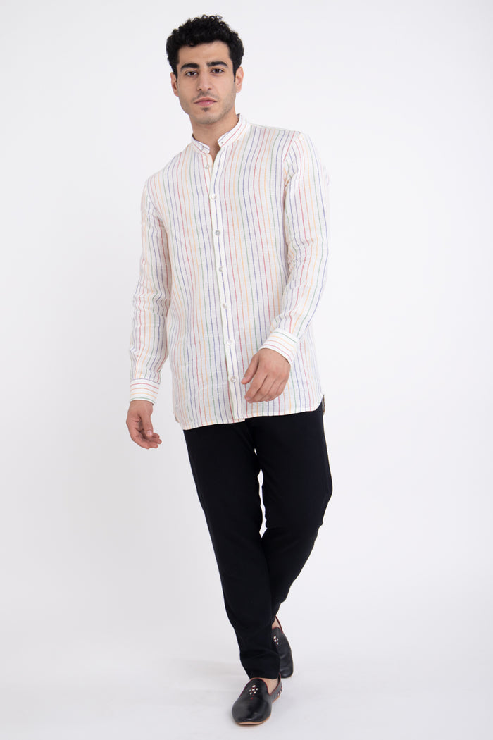 Philippe Linen Rainbow Shirt