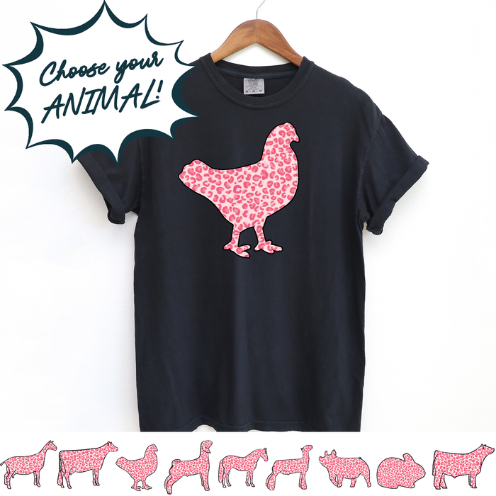 Pink Cheetah Animals – Comfort Colors T-Shirt