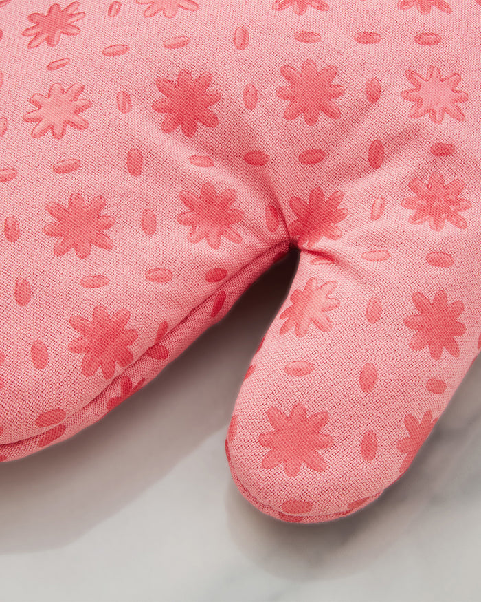 Pink Field Flowers Kitchen Set