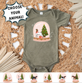 Pink Snow Globe- Choose Your Animals – Infant/Toddler/Youth