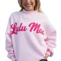 Pink Sweatshirt Bubblegum Script