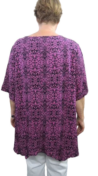 Plusss Crinkle Rayon Pocket Top