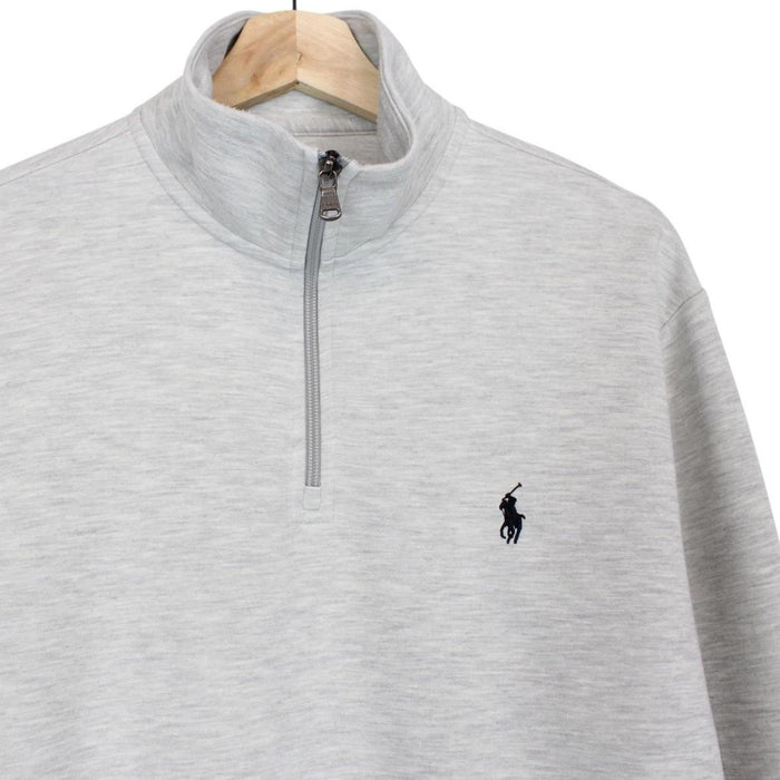 Polo Ralph Lauren Grey 1/4 Zip Logo Sweatshirt Jumper