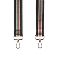 Pom Pom Strap Black & Bronze Stripe