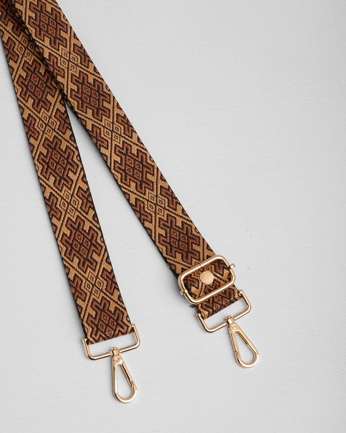 Pom Pom Strap Burnt Copper Cross Stitch