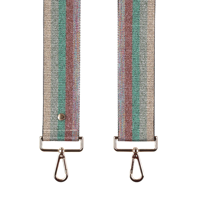 Pom Pom Strap Coral Pink Rainbow