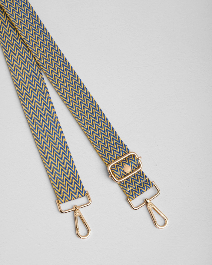 Pom Pom Strap Lupin Blue Mini Chevron
