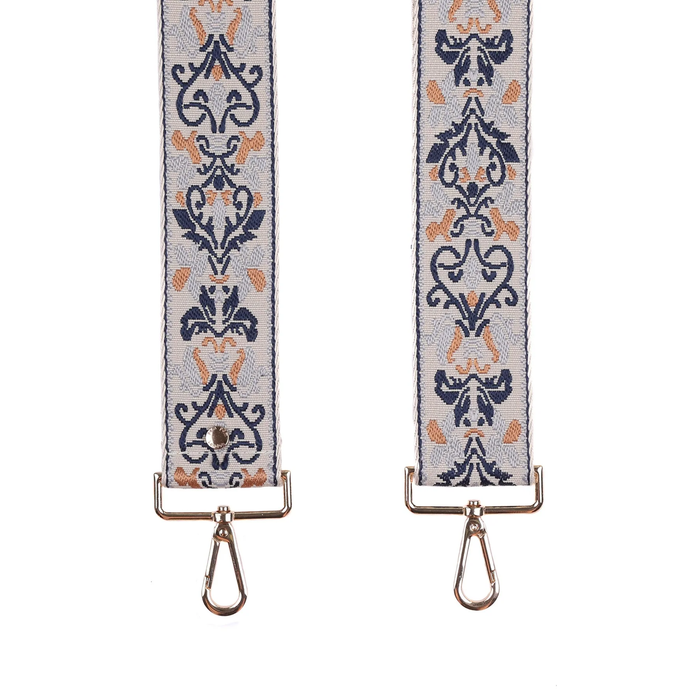 Pom Pom Strap Navy Floral