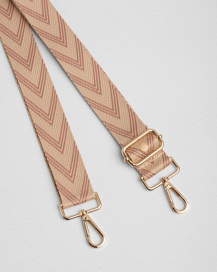 Pom Pom Strap Orchid Chevron