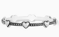Pretty Tough Bold Petite Heart Bangle Silver OS
