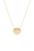 Protection Sun - 14k Yellow Gold & White Diamonds
