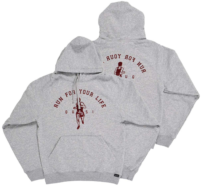Quasi Run Hoodie heather grey pure boardshop