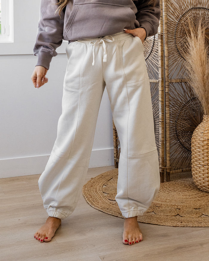 Rae Mode Fleece Cocoon Joggers - Bone Rae Mode