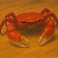 Red clawed crab PVC Action Figure model with joints