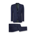 Remus Uomo - 3 Piece Mario Slim Fit Microcheck Suit in Navy - Nigel Clare