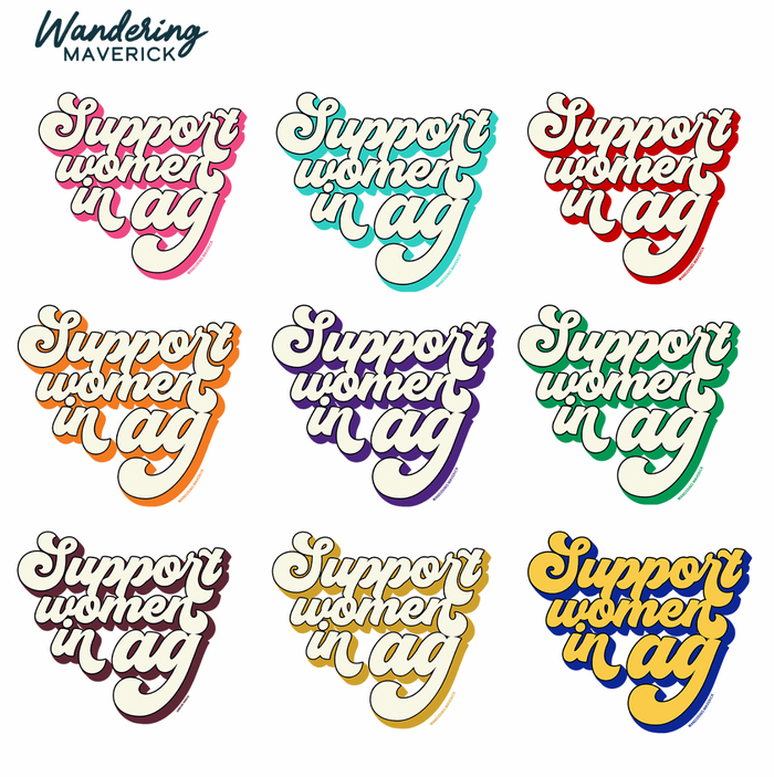 RETRO SUPPORT WOMEN IN AG - CHOOSE YOUR COLOR  – Hoodie