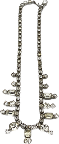 Rhinestone Alternating Drops Choker Necklace